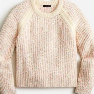 NWT J.Crew Cream and Multi-Colored Chunky Sweater- Size M